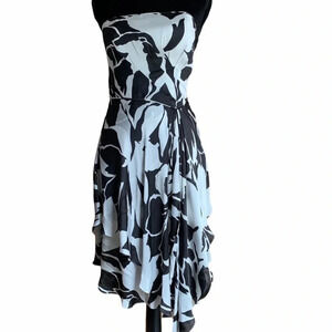 WHBM | Strapless Layered Dress W/Asymmetrical Hem